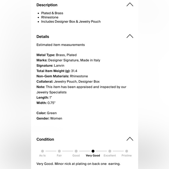 Lanvin Green Melodie Earrings ASO Meghan Markle - Picture 14 of 14